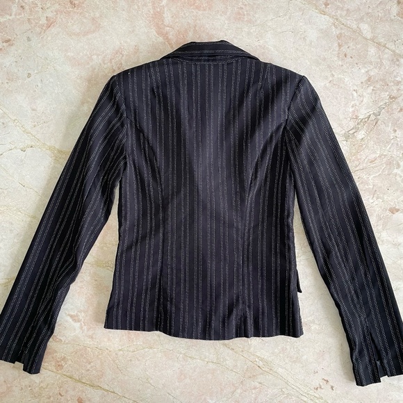 Rampage Grunge striped stitched fitted blazer - Picture 3 of 4
